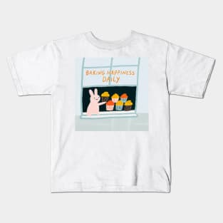 Cute Bunny Bakery Kids T-Shirt